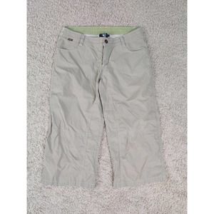 (V) Kuhl Dry Stretch women Capri hiking casual beige sz 10